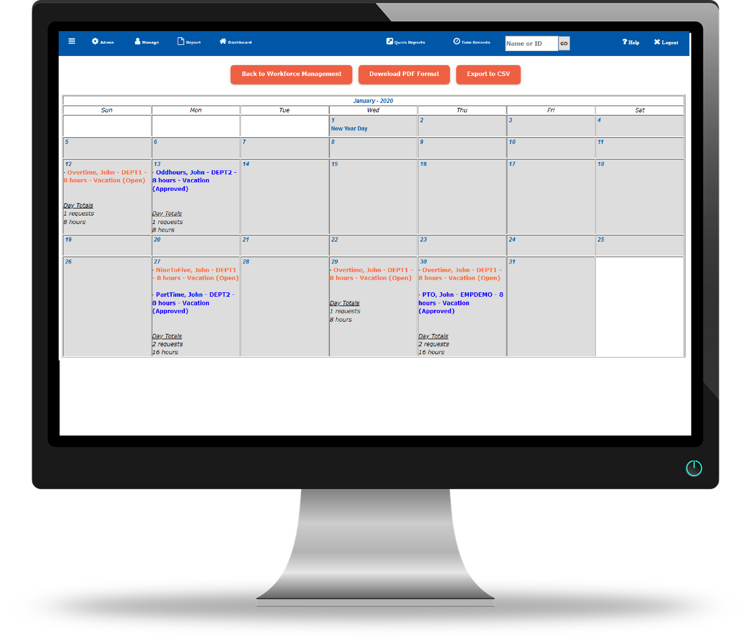 Time Off Tracking Software by ITCS-WebClock