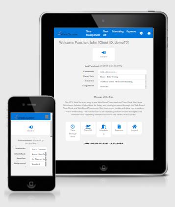 Mobile Time Clock APP | ITCS WebClock Employee time clock.e